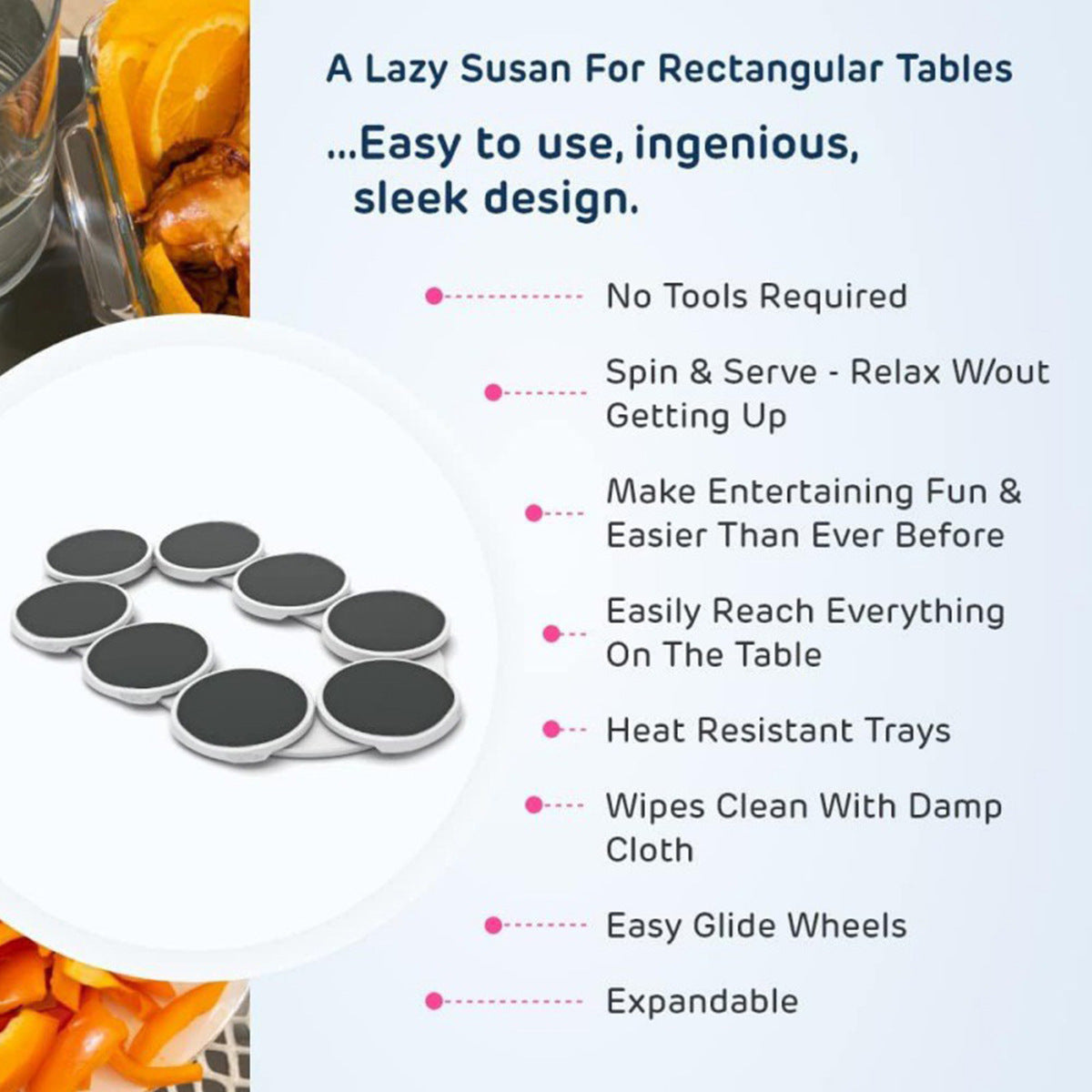 Rotating Serving Tray Set