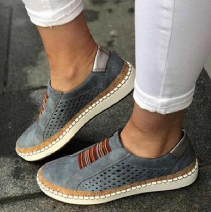 Retro Women Flat Slip-On Shoes