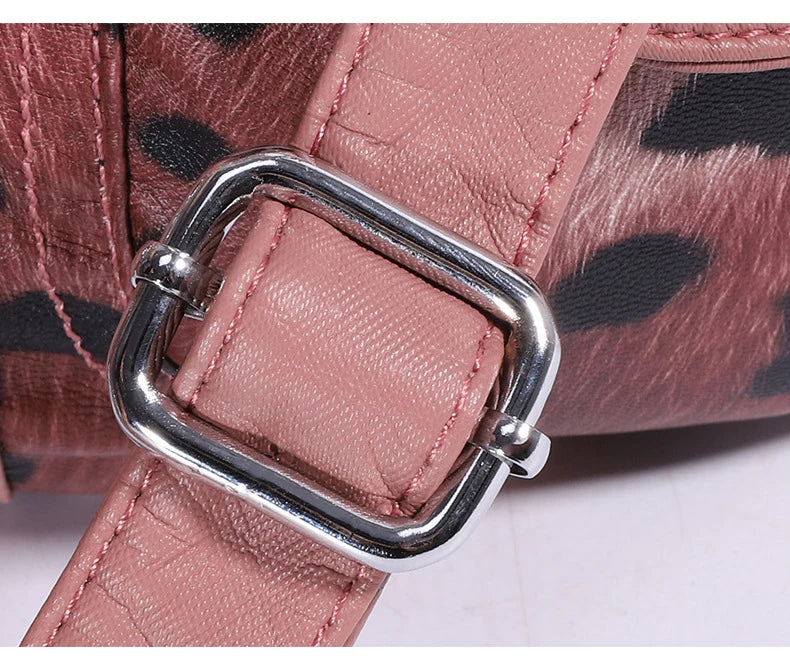 Women Soft PU Leather Handbags Luxury Large Capacity Shoulder Bags Multi-pocket Shopping Crossbody Bag Fashion Leopard Tote Bags