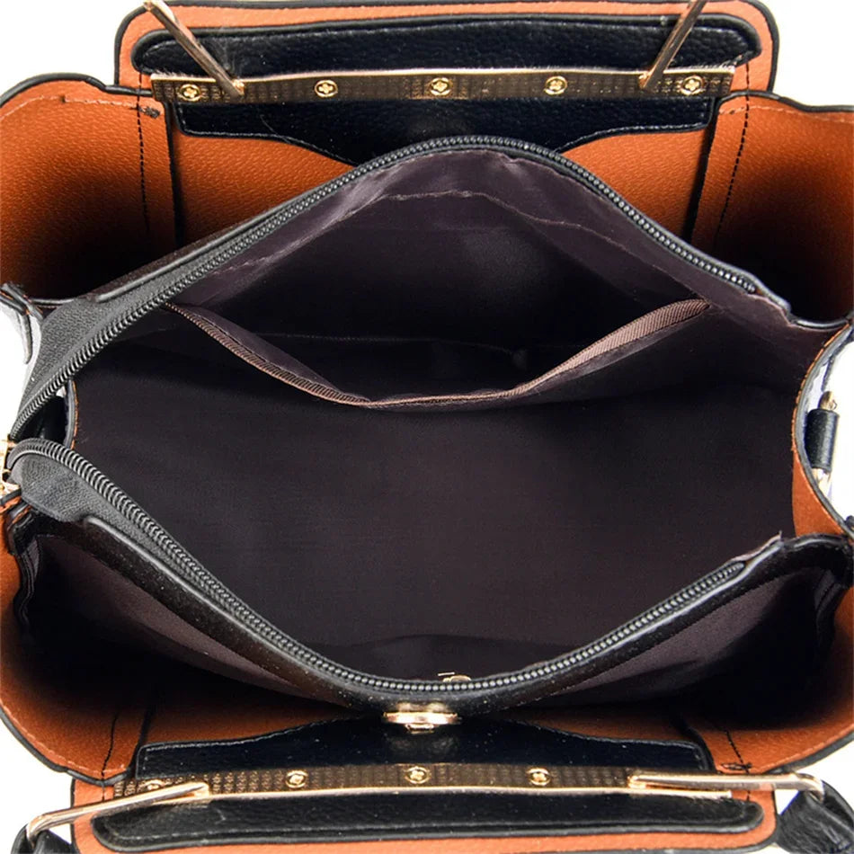 3 Layers Large Capacity Women Tote Bag Soft Leather Luxury Handbags Women Bags Designer Solid Color Crossbody Bag Hand Bags 2025