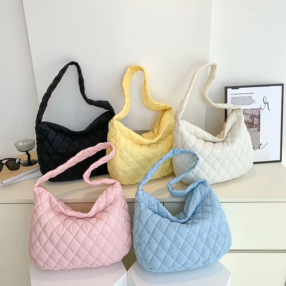 Fashion Women Winter Handbag Shoulder Bag Large Capacity Space Pad Cotton Crossbody Bag Tote Bags Ladies Quilted Shopper Bag