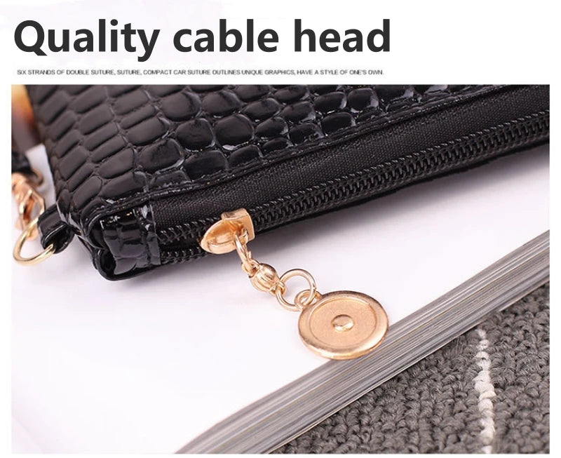 Mini Pu Fashion Women Shoulder Bag Messenger Bag Designer Luxury Crocodile Pattern Phone Bag Coin Purse Girls Handbag Tote Bag