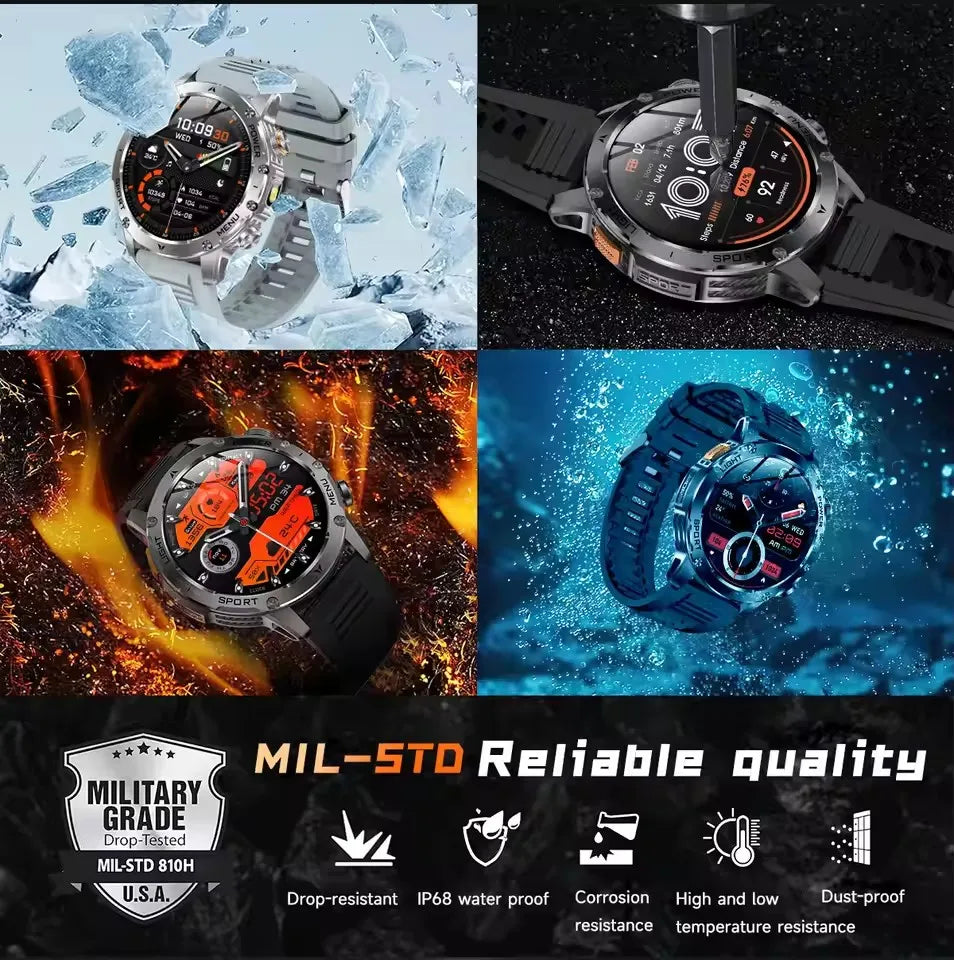 T-Rex 3 Military Grade Smart Watch IP68 Waterproof GPS/ Bluetooth