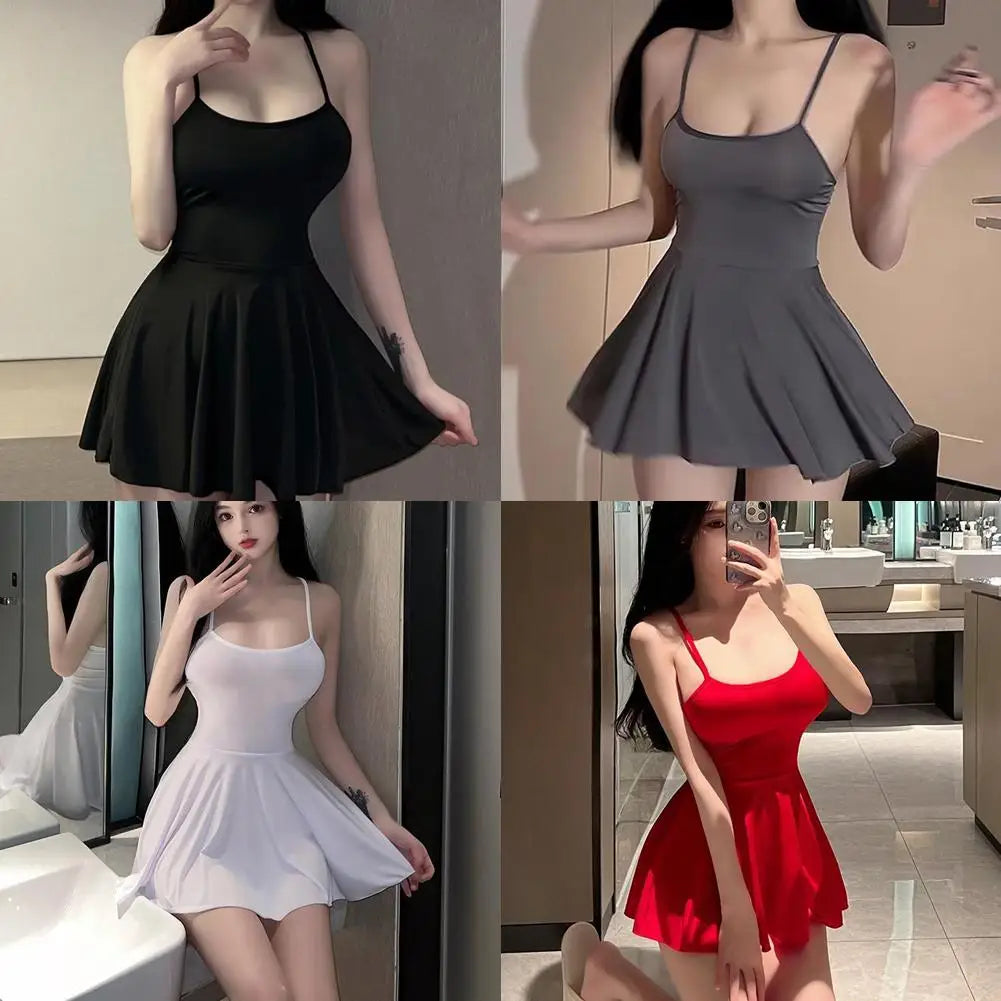 Mini Ruffled Backless Dress