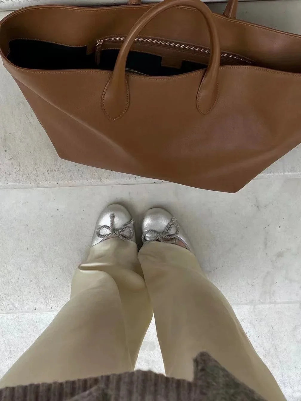 Large Capacity Big Bags For Women Luxury Designer Handbag And Purses 2026 New In Vintage Split Leather Simple Commuting Tote