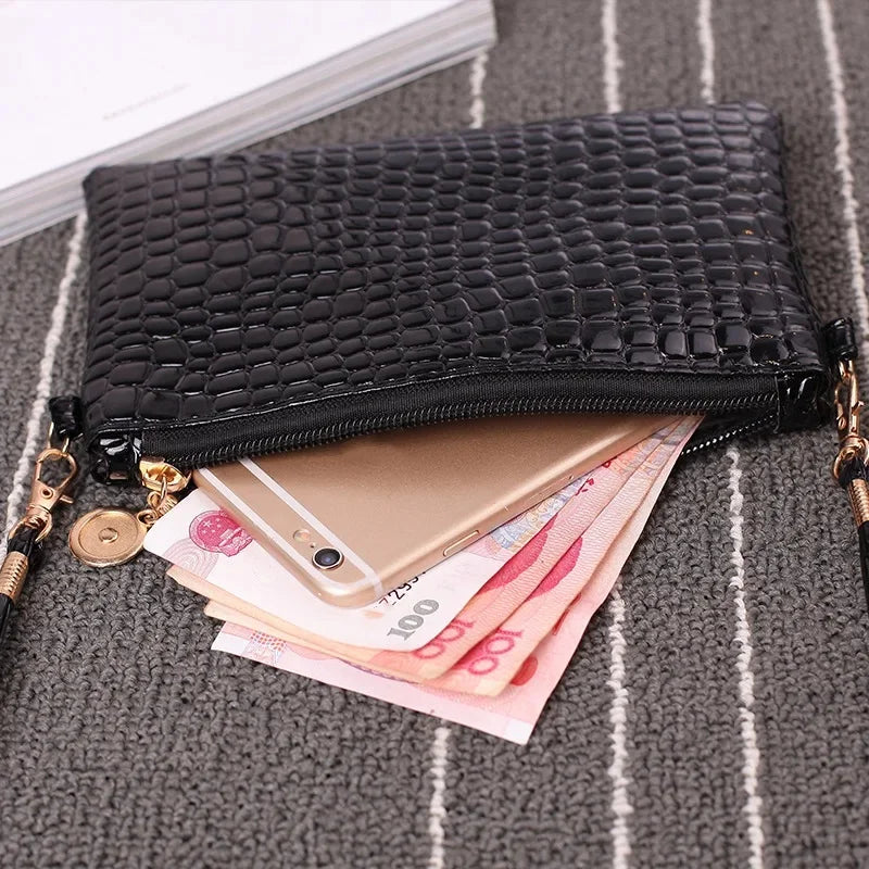 Mini Pu Fashion Women Shoulder Bag Messenger Bag Designer Luxury Crocodile Pattern Phone Bag Coin Purse Girls Handbag Tote Bag