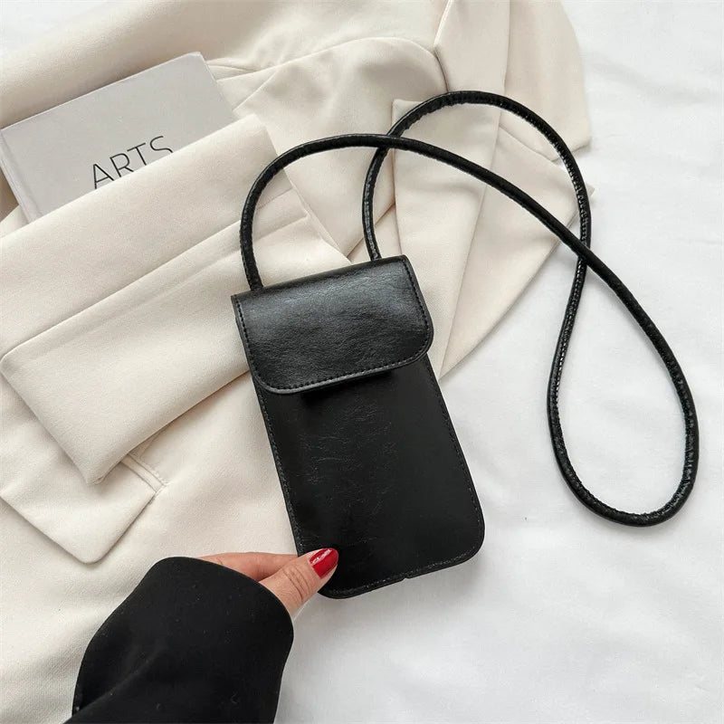 New Fashion Gold Silver Glossy Mini Bag Casual Versatile Shoulder Crossbody Bag for Women Outdoor Portable Mobile Phone Bag