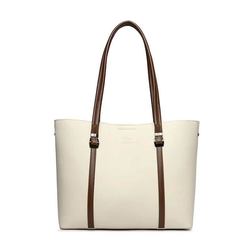 Shopping Bags for Daily Commuting Luxury Shoulder Bags High-End Pu Leather Handbags Caual Tote Hand Bags For Mother Sac New