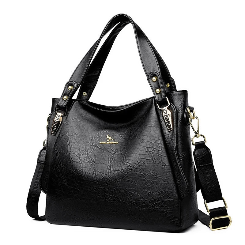 Genuine Soft Leather Shoulder Crossbody Tote Messenger Bag Large Capacity