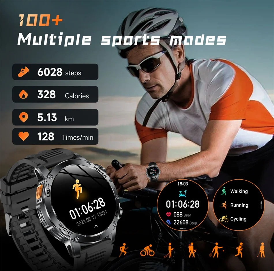 T-Rex 3 Military Grade Smart Watch IP68 Waterproof GPS/ Bluetooth