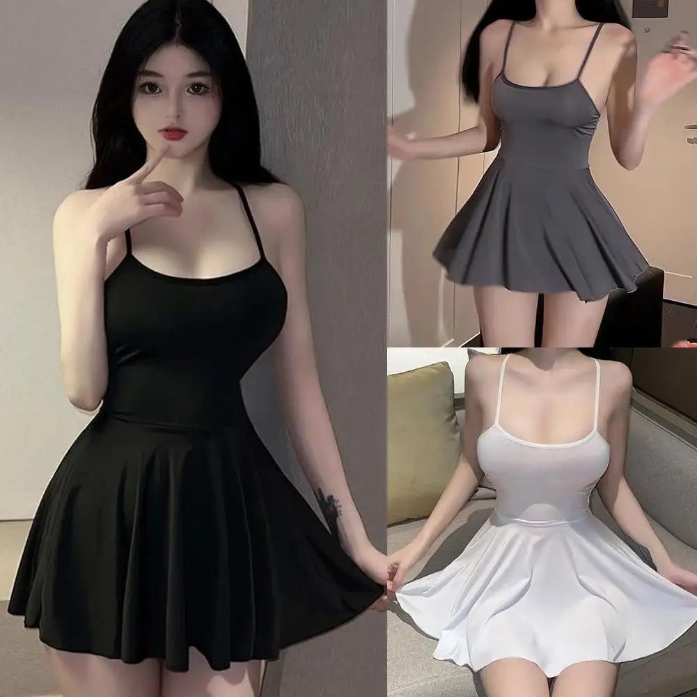 Mini Ruffled Backless Dress