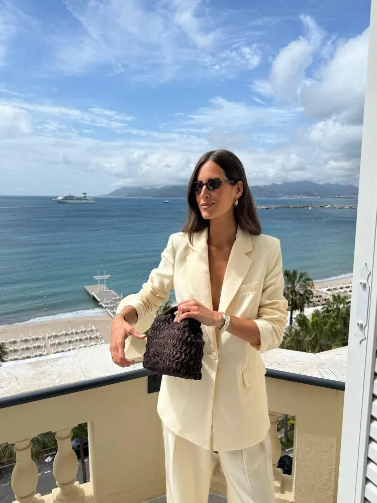 Woven Banquet Handbag Summer Bohemian Seaside Vacation Beach Bag Fashionable Advanced Clip Crossbody Bag Brand Women's Woven Bag