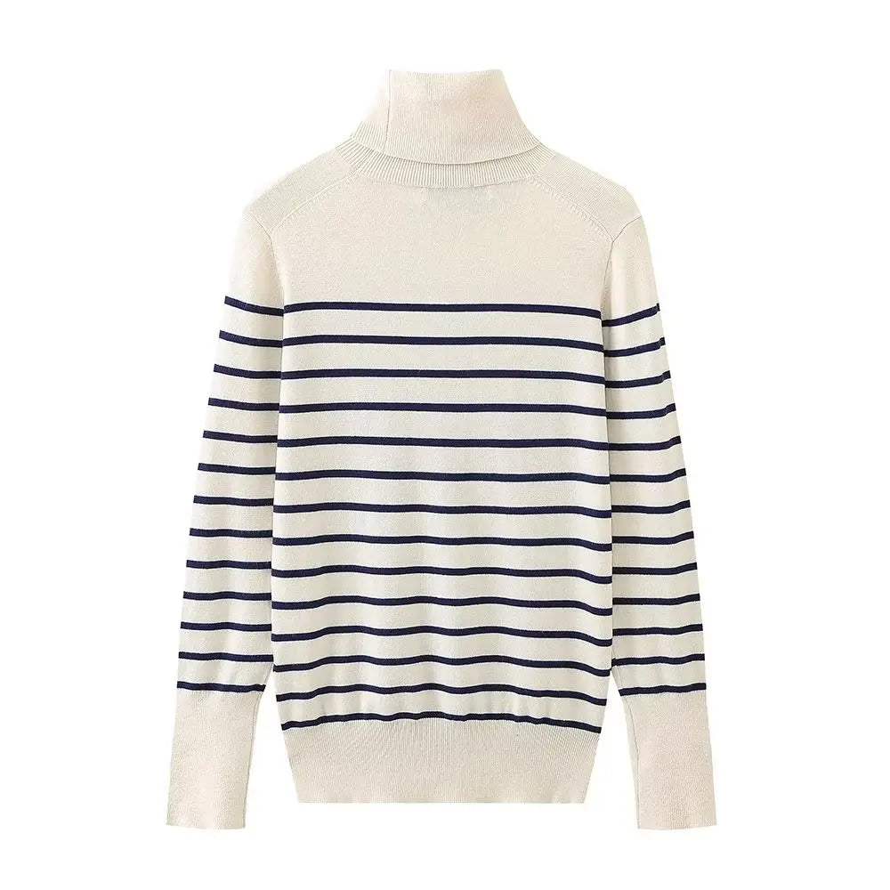Women Long Sleeve Basic Turtleneck Knit Sweater Casual Pullover Knitwear
