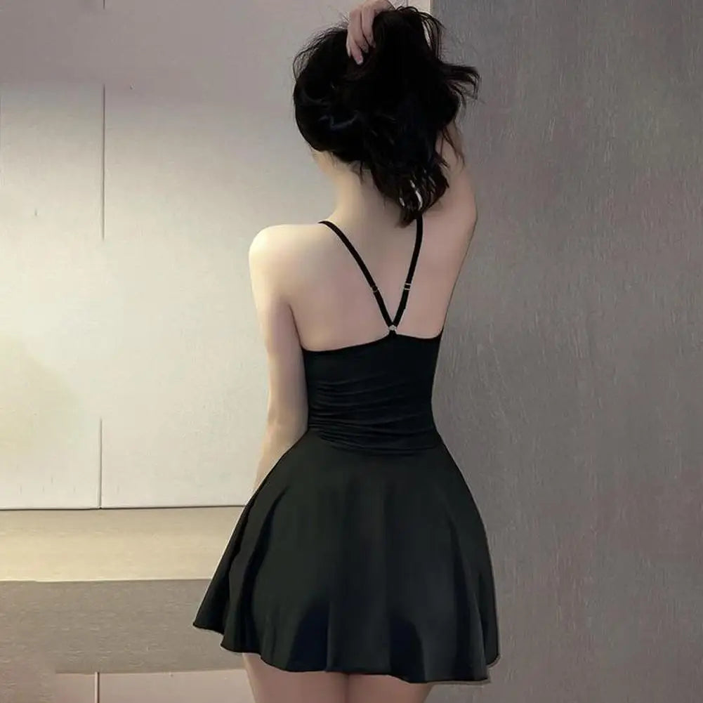 Mini Ruffled Backless Dress