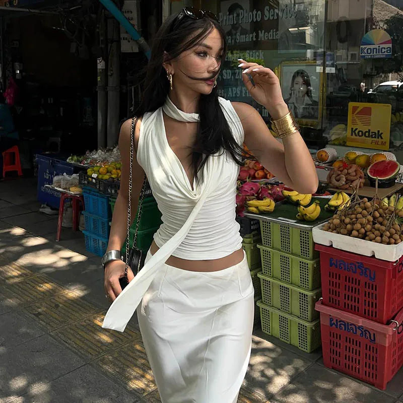 Sexy Sleeveless Top Fashion Streetwear