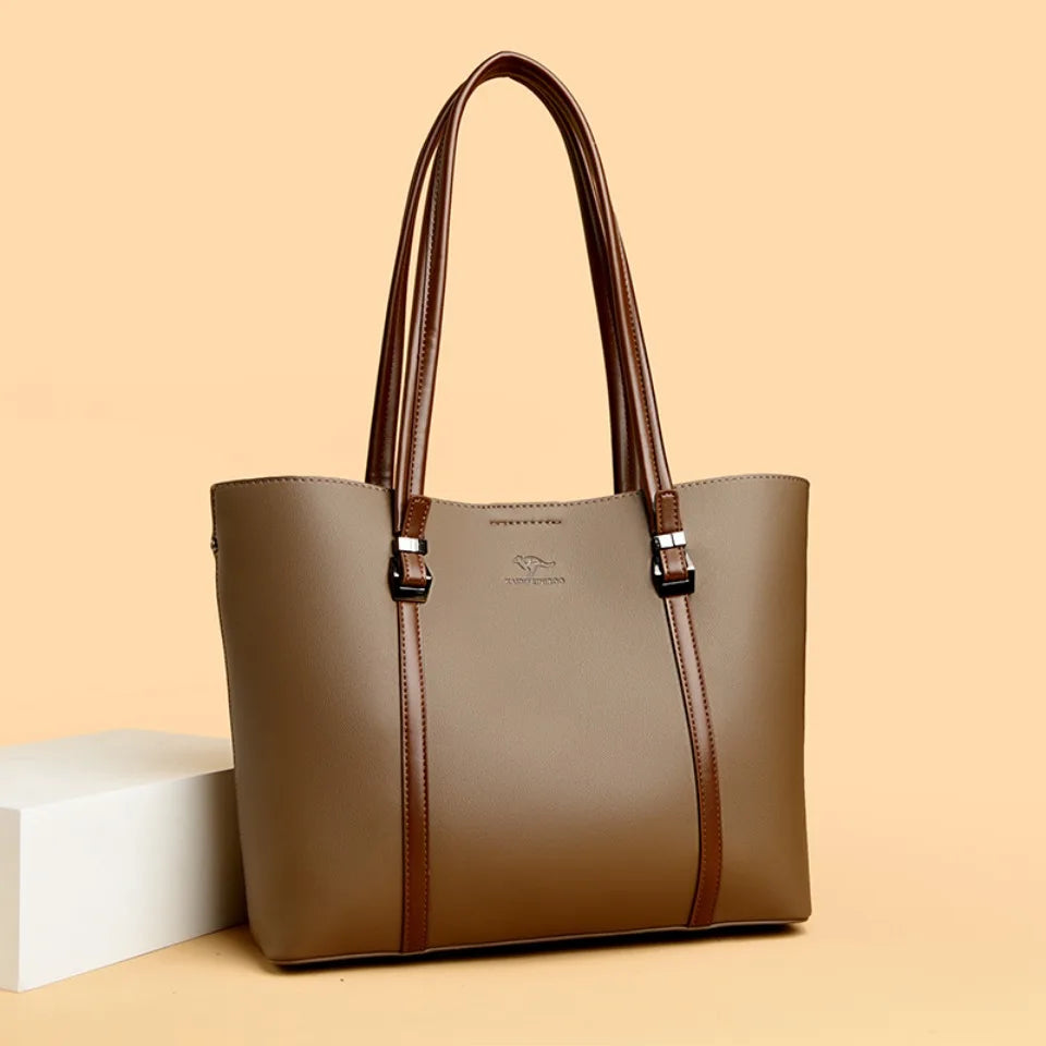 Shopping Bags for Daily Commuting Luxury Shoulder Bags High-End Pu Leather Handbags Caual Tote Hand Bags For Mother Sac New