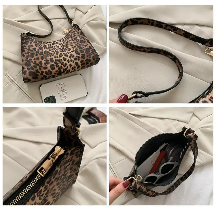 Fashion Zebra Print Women Luxury Handbag PU Simple Underarm Shoulder Bags Female Daily Design Totes Purse Pouch сумка багет