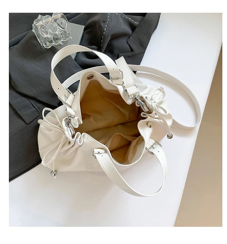 PU Leather Handbag Fashion Solid Vintage & Classic  Crossbody Bag
