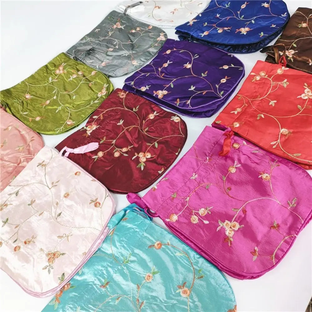 Embroidered Flower Handbags Ethnic Style Cosmetic Handbag Purse Top Handle National Style Purse Women