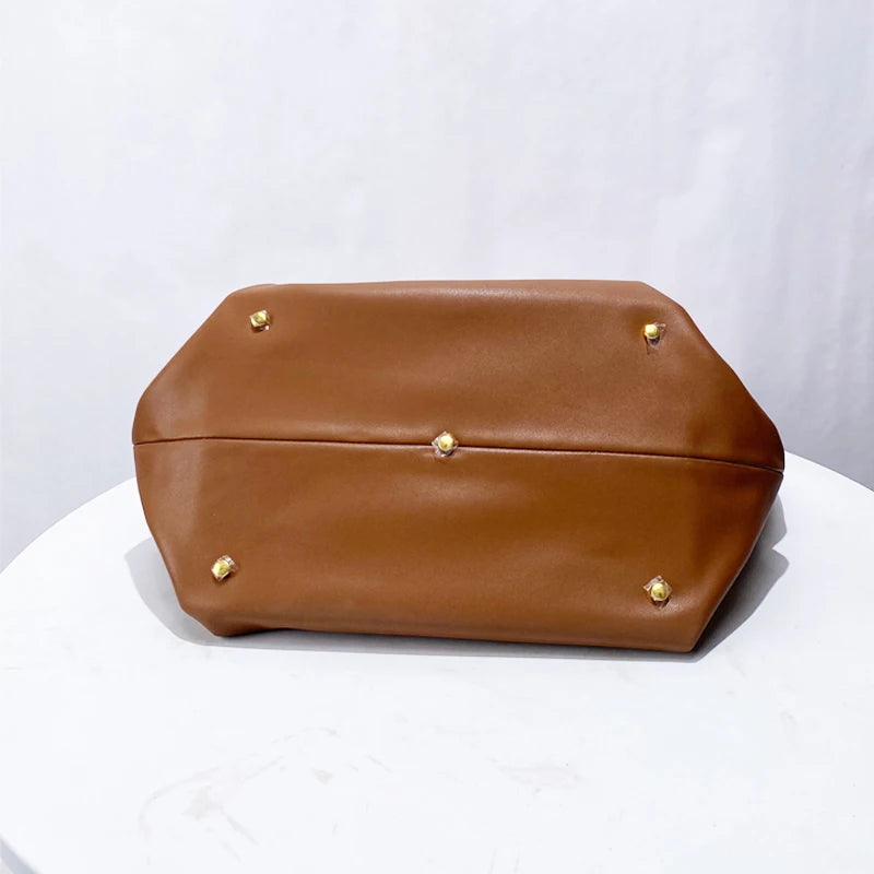 Large Capacity Big Bags For Women Luxury Designer Handbag And Purses 2026 New In Vintage Split Leather Simple Commuting Tote