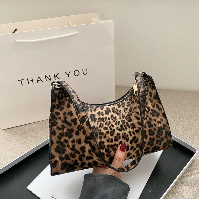 Fashion Zebra Print Women Luxury Handbag PU Simple Underarm Shoulder Bags Female Daily Design Totes Purse Pouch сумка багет