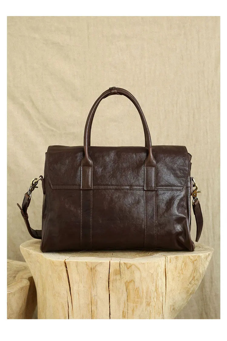 designer handmade genuine leather women large-capacity handbag fashion vintage cowhide multifunctional shoulder crossbody bag