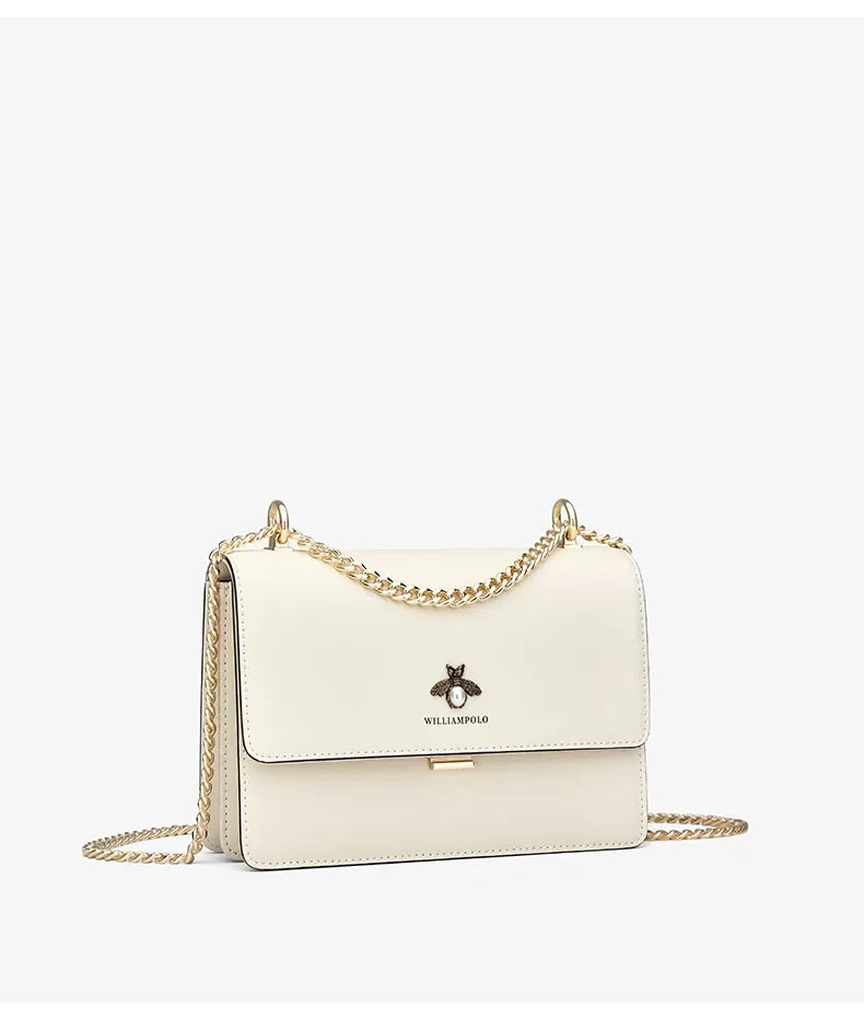 Chain Shoulder Women's  Crossbody Leather Bag (WILLIAMPOLO)