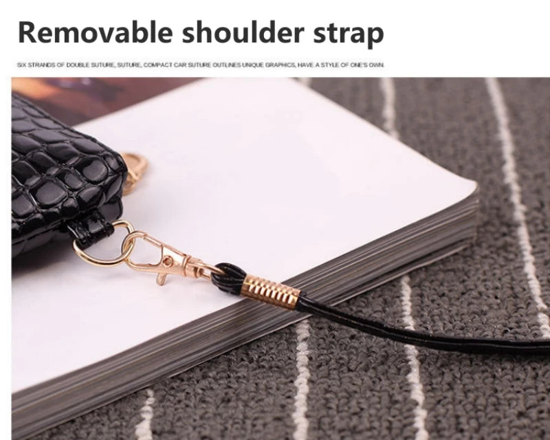 Mini Pu Fashion Women Shoulder Bag Messenger Bag Designer Luxury Crocodile Pattern Phone Bag Coin Purse Girls Handbag Tote Bag