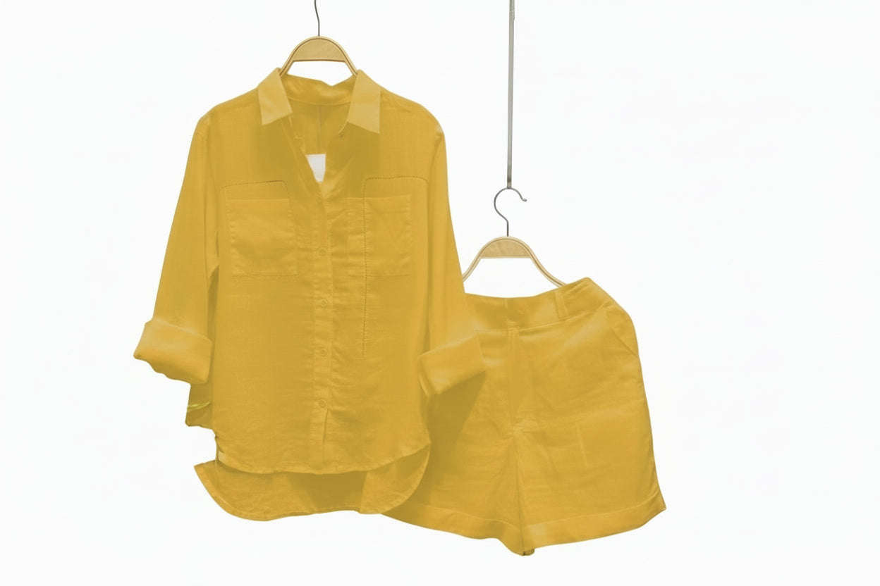 🙋Long Sleeve & Shorts Cotton Linen Casual Set for Women💥💯