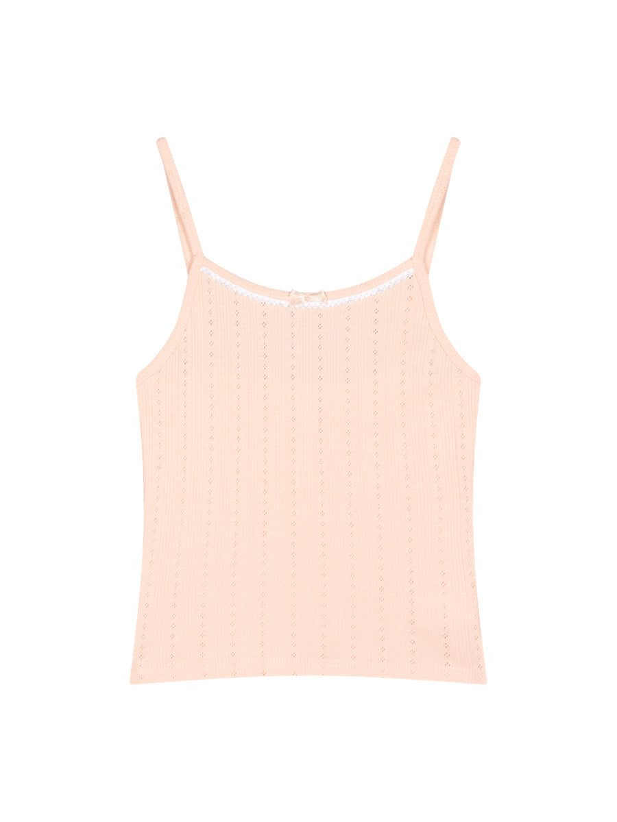 Aesthetic Spaghetti Strap Crop Top & Button Short