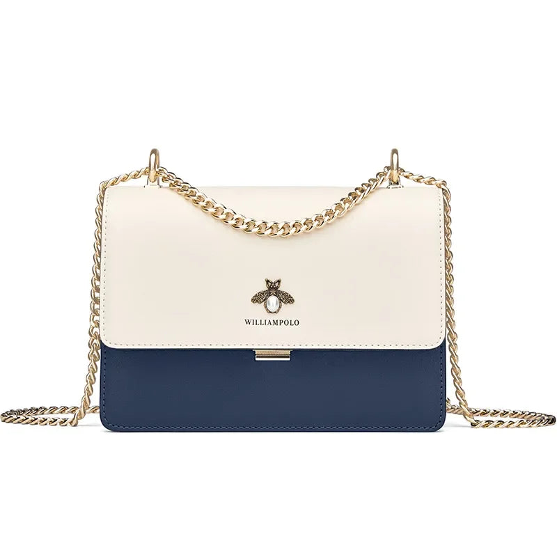 Chain Shoulder Women's  Crossbody Leather Bag (WILLIAMPOLO)