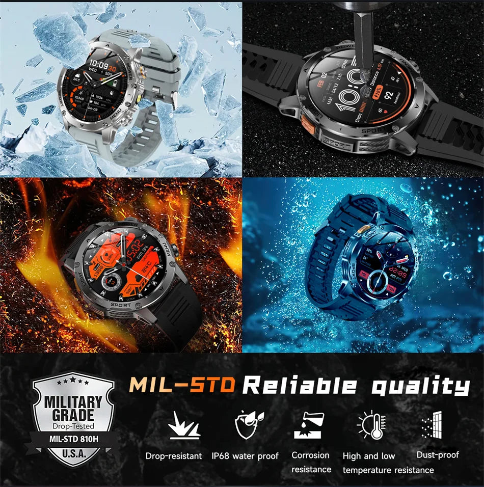T-Rex 3 Military Grade Smart Watch IP68 Waterproof GPS/ Bluetooth