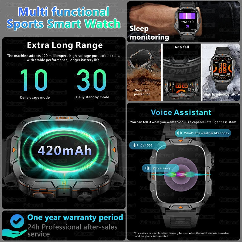 Military Grade Smart Watch AMOLED