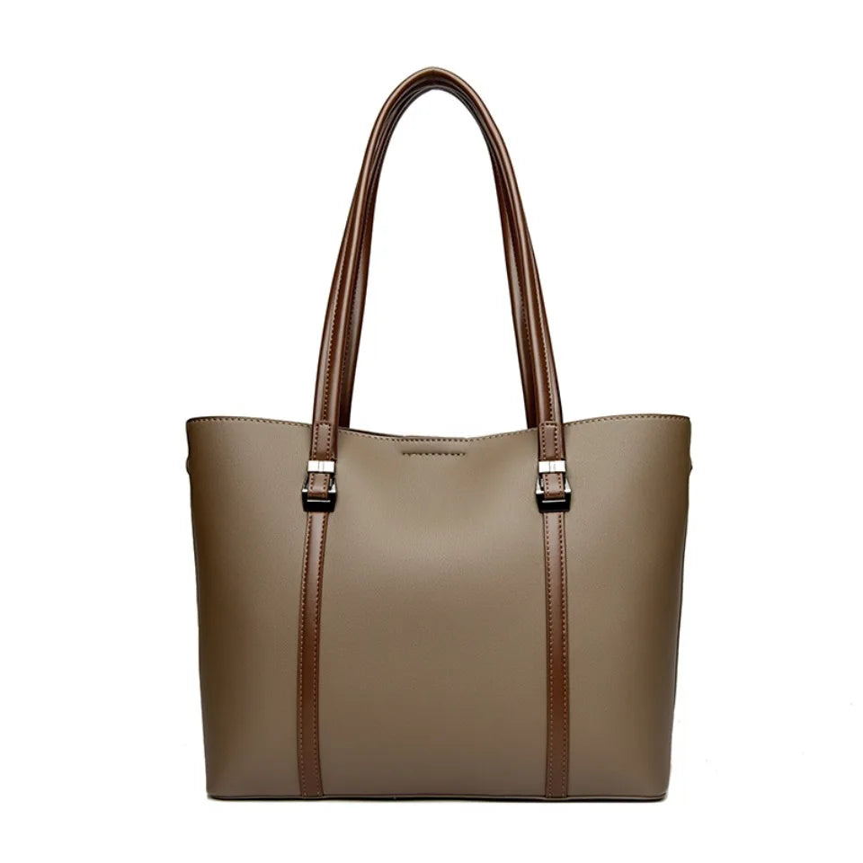 Shopping Bags for Daily Commuting Luxury Shoulder Bags High-End Pu Leather Handbags Caual Tote Hand Bags For Mother Sac New