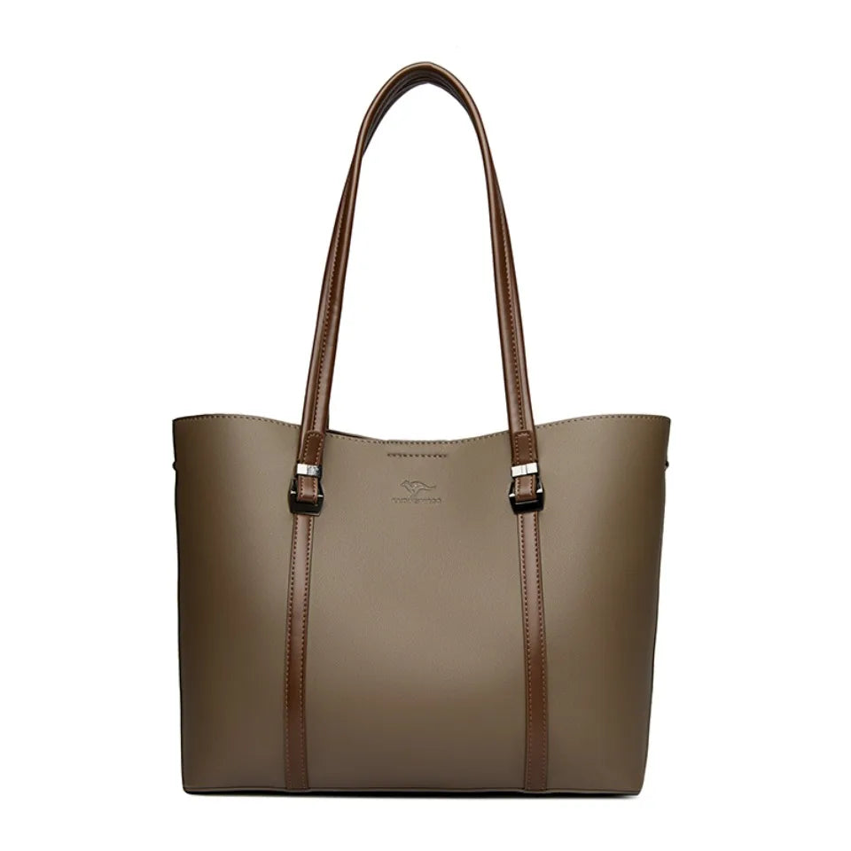 Shopping Bags for Daily Commuting Luxury Shoulder Bags High-End Pu Leather Handbags Caual Tote Hand Bags For Mother Sac New