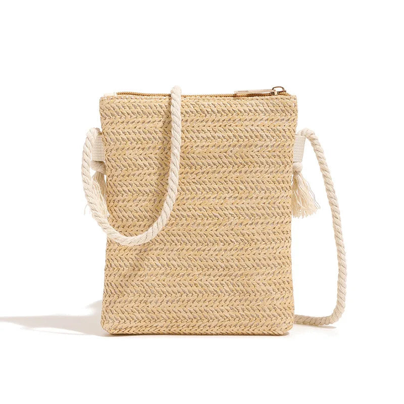 New Single Shoulder Crossbody Bag Mobile Phone Bag Beach Handbag Large Capacity Women Summer Crossbody Shoulder Bag