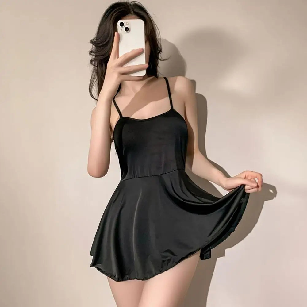 Mini Ruffled Backless Dress
