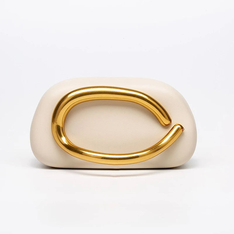 Box Bag Metal Details Crossbody Pu Leather Clutch Shoulder Luxury Brand Handbags Women's Handbag Ladies Female Evening Purse Red