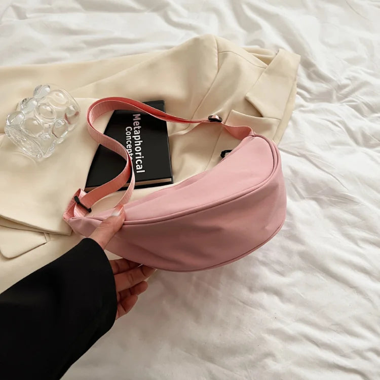 Simple Design Women's Messenger Bag Fashion Ladies Nylon Hobos Small Shoulder Bags Vintage Female Girls Purse Cloth Handbags