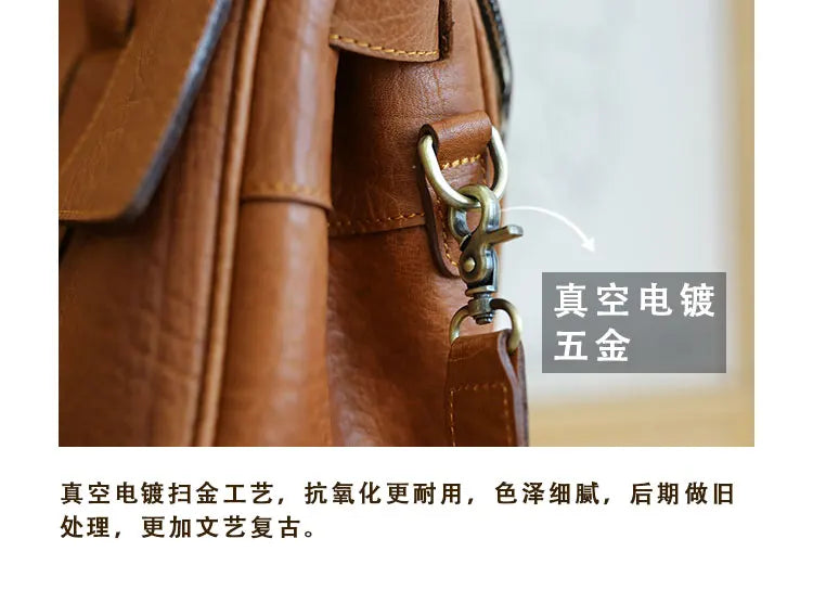 designer handmade genuine leather women large-capacity handbag fashion vintage cowhide multifunctional shoulder crossbody bag