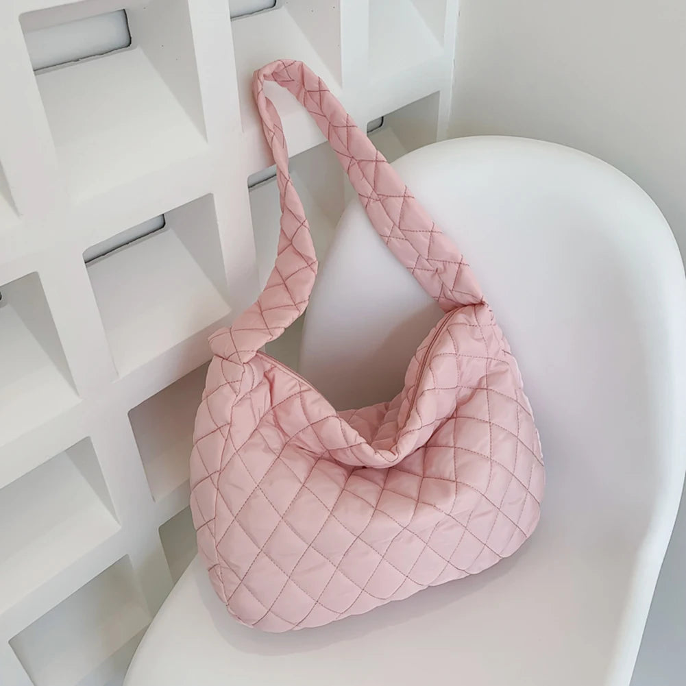 Fashion Women Winter Handbag Shoulder Bag Large Capacity Space Pad Cotton Crossbody Bag Tote Bags Ladies Quilted Shopper Bag