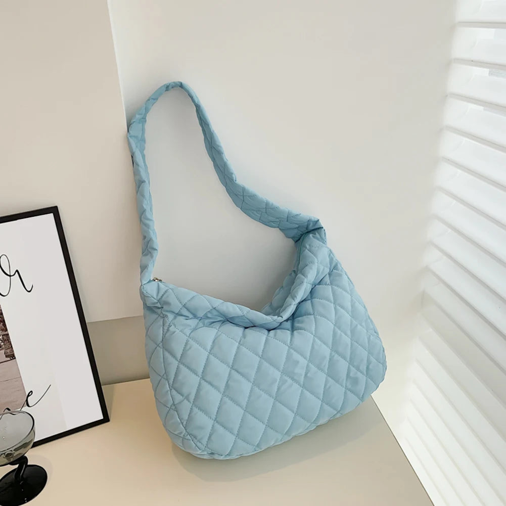 Fashion Women Winter Handbag Shoulder Bag Large Capacity Space Pad Cotton Crossbody Bag Tote Bags Ladies Quilted Shopper Bag