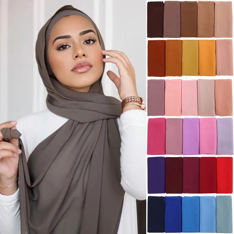 Chiffon Hijab Scarf Long Head Wrap