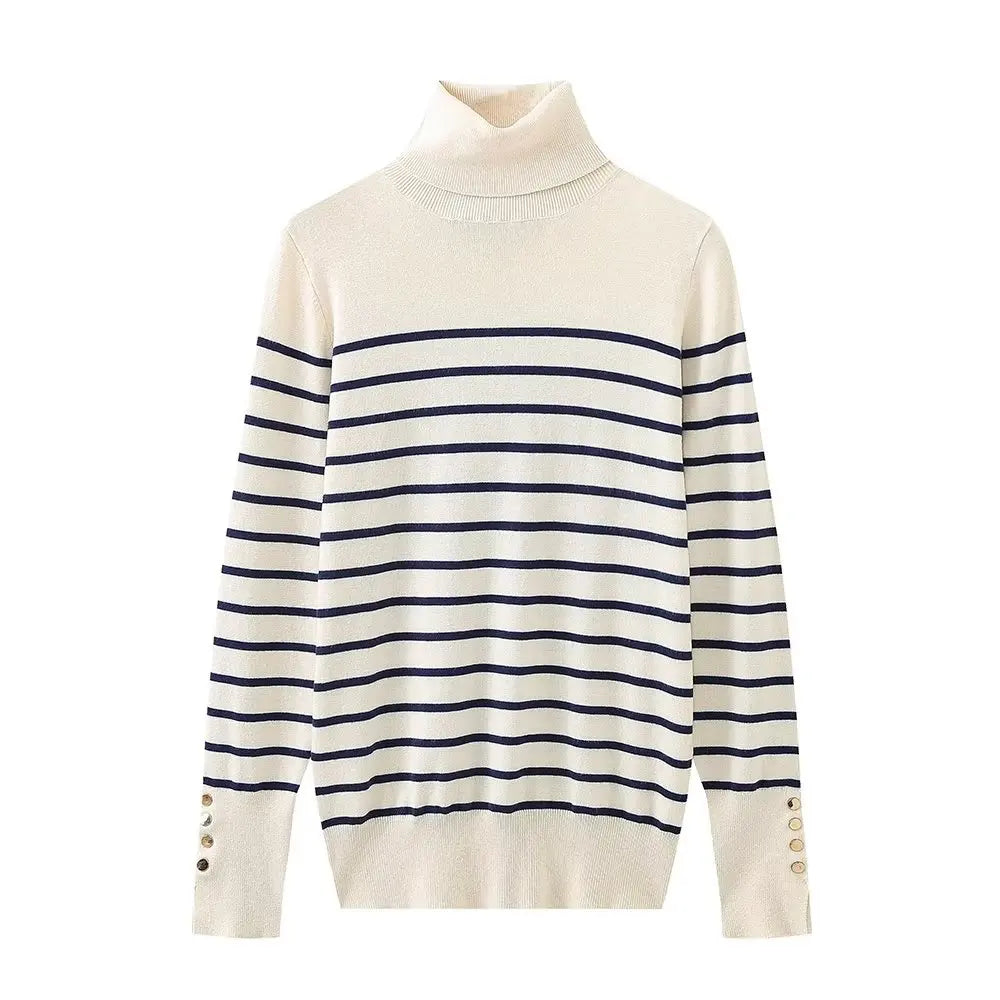 Women Long Sleeve Basic Turtleneck Knit Sweater Casual Pullover Knitwear
