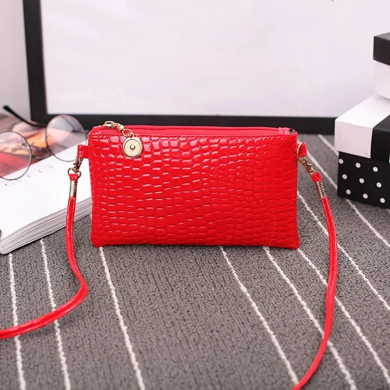 Mini Pu Fashion Women Shoulder Bag Messenger Bag Designer Luxury Crocodile Pattern Phone Bag Coin Purse Girls Handbag Tote Bag
