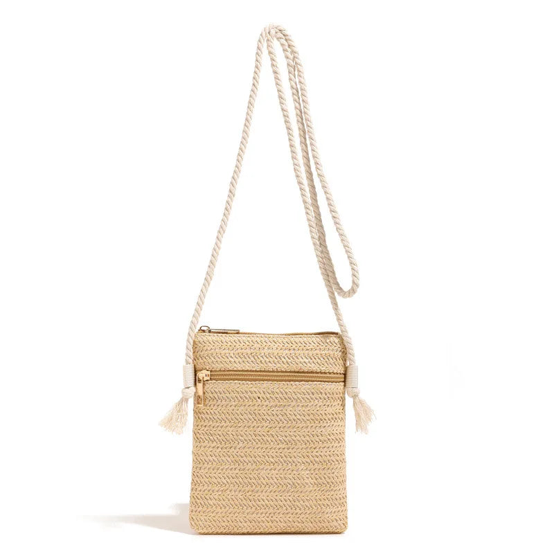 New Single Shoulder Crossbody Bag Mobile Phone Bag Beach Handbag Large Capacity Women Summer Crossbody Shoulder Bag