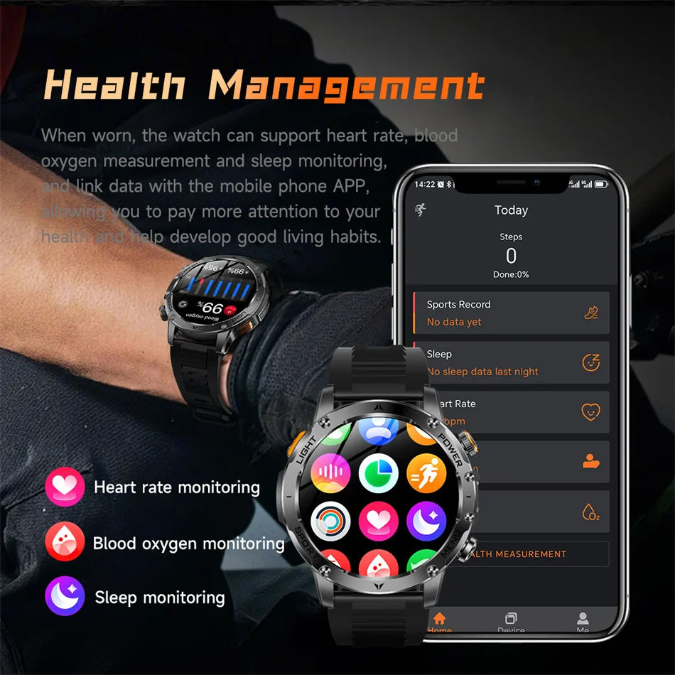 T-Rex 3 Military Grade Smart Watch IP68 Waterproof GPS/ Bluetooth
