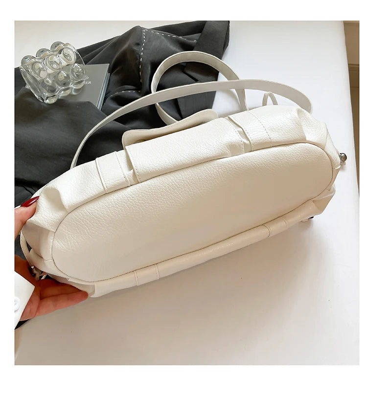 PU Leather Handbag Fashion Solid Vintage & Classic  Crossbody Bag