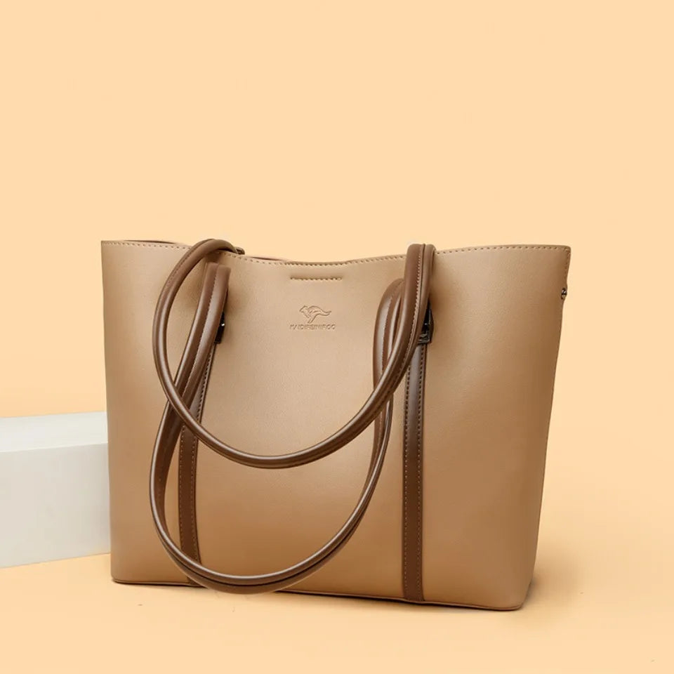 Shopping Bags for Daily Commuting Luxury Shoulder Bags High-End Pu Leather Handbags Caual Tote Hand Bags For Mother Sac New