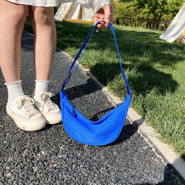 Simple Design Women's Messenger Bag Fashion Ladies Nylon Hobos Small Shoulder Bags Vintage Female Girls Purse Cloth Handbags